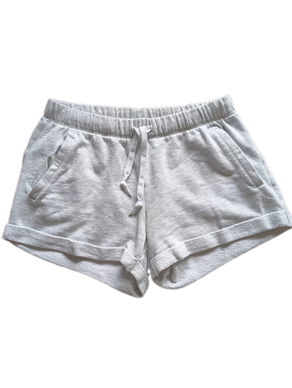 🖤 PINK Victoria's Secret Cotton Lounge Shorts Gray White Comfy Medium Elastic